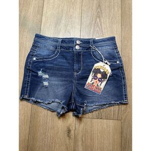 Vintage Almost Famous High Rise Distressed Short‎ Junior Women Cut Off NEW